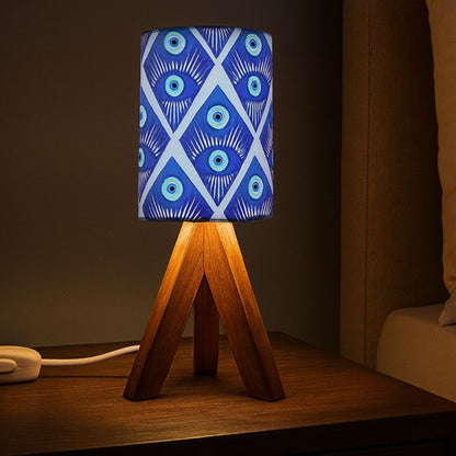 Mini Tripod Table Lamp for Kids Bedroom Study-Evil Eye Protector (3W LED Bulb Included)