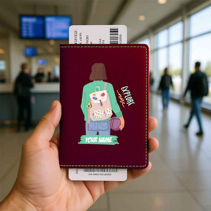 Passport Holder Women Faux Leather Custom Covers for Passports-Just Going