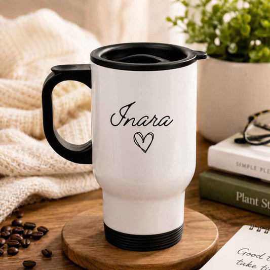 Personalized Coffee Travel Mug Insulated Cup with Lid