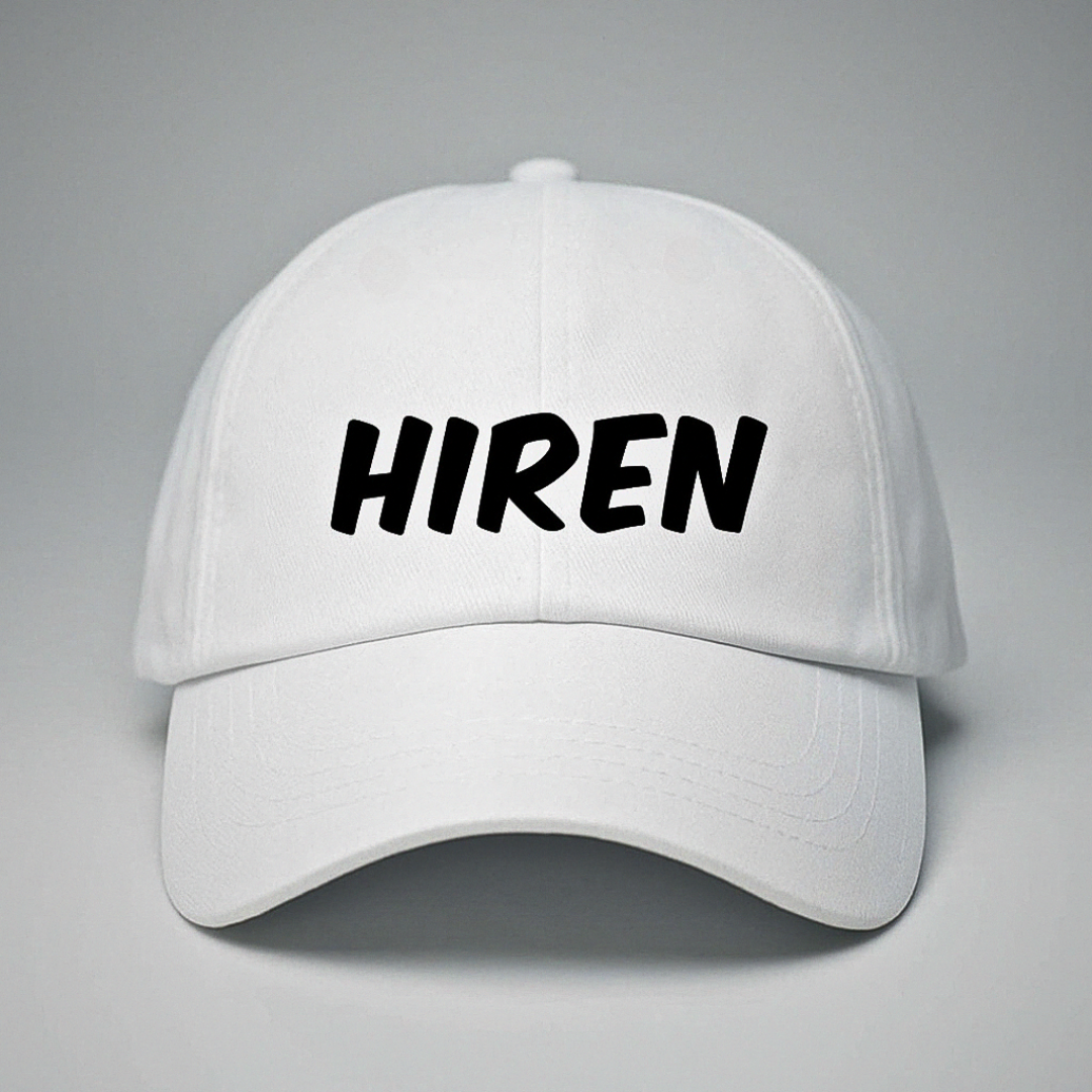 Nutcase Custom Caps with Name - White Cap