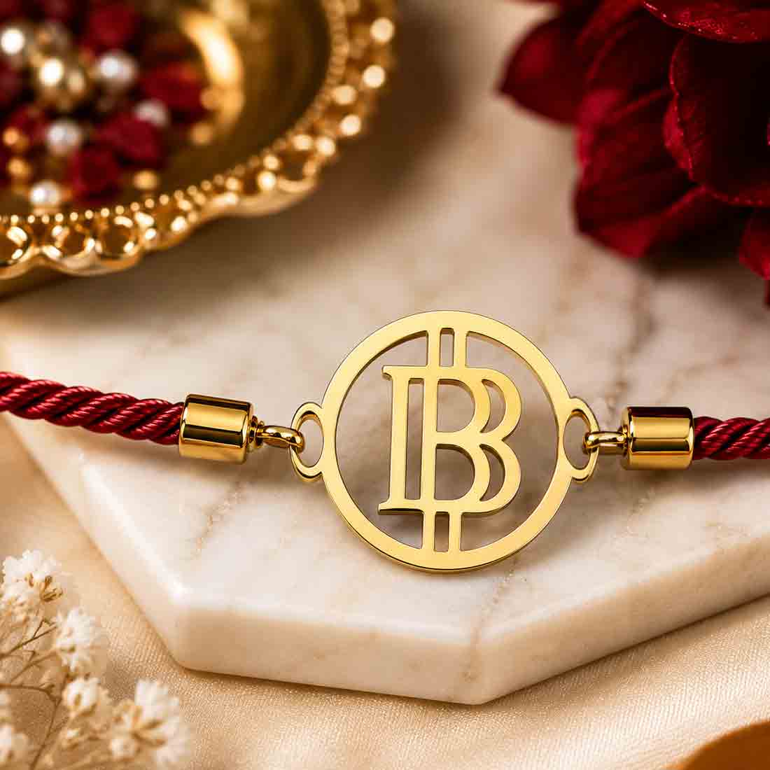 Personalized Rakhi for Brothers Monogram Rakhis for Raksha Bandhan