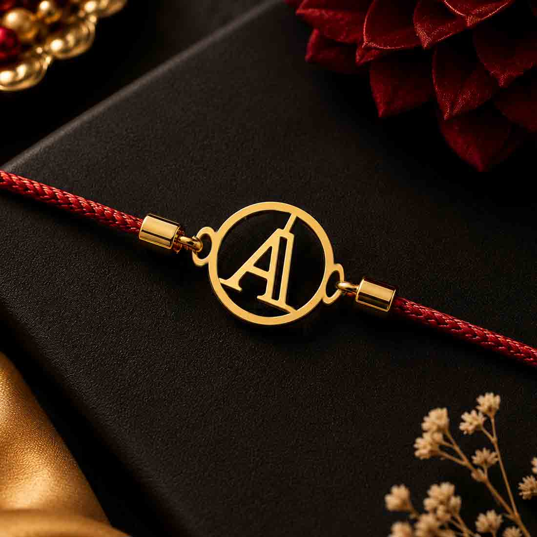 Personalized Rakhi for Brothers Monogram Rakhis for Raksha Bandhan
