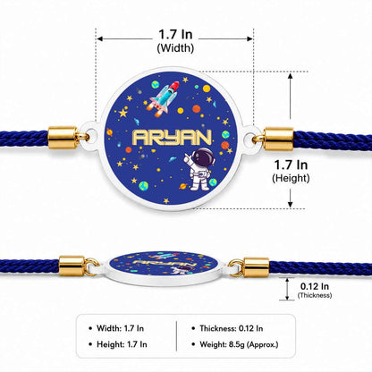 Rakhi for Little Brother Kids Gifts - Space Theme LED Lamp , Personalized Rakhi and Chocolate