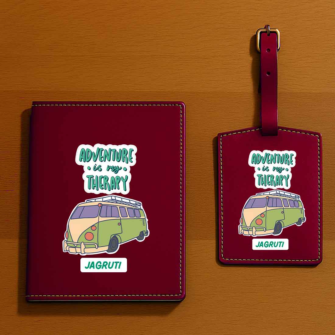 Customised Passport Holder Faux Leather Custom Covers for Passports-Adventure Therapy