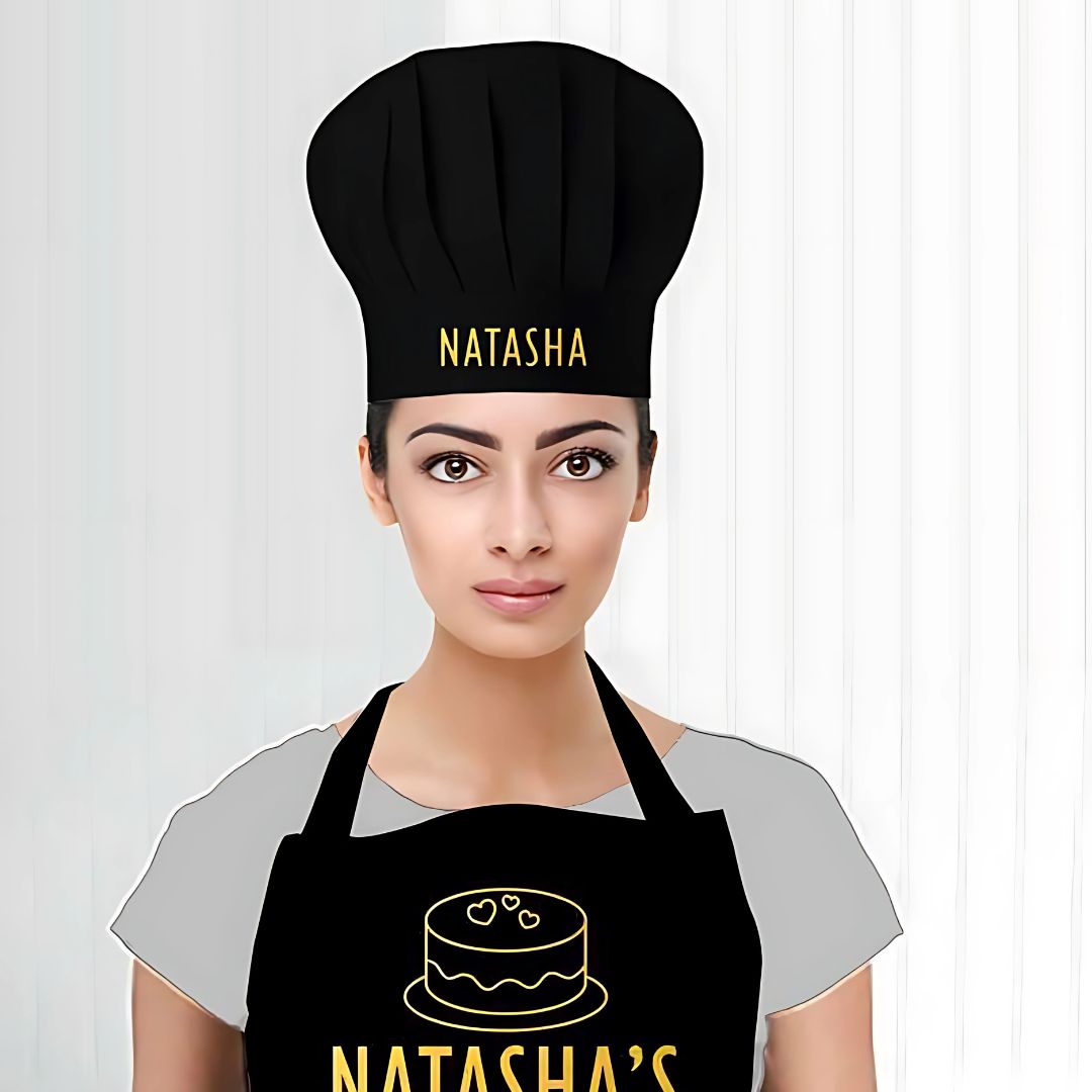 Personalised Chef Apron With Name for Women Baking - Bakery