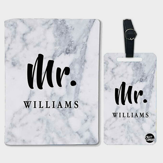 Personalized Mr & Mrs Couples Passport Covers Suitcase Tag - Mr Traveller