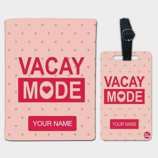 Customized Passport Cover Suitcase Tag Set - Vacay Mode