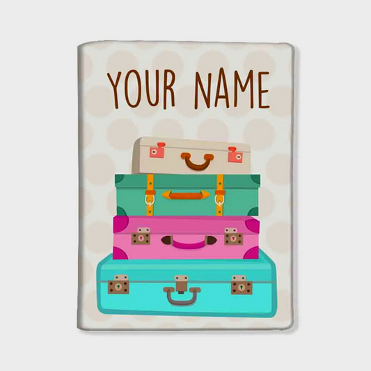 Customized Passport Cover for Girl -  Suitcase