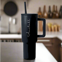 Nutcase Personalized Travel Mug with Lid and Straw for Water, Drinks Large Travel Cups 1200ml