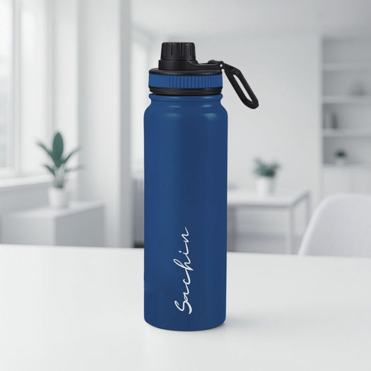 Nutcase Personalised Water Bottle 800ml Double Insulated Bottles with Name - Keeps Water Hot/Cold for Hours