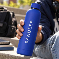 Nutcase Personalized Water Bottle Stainless Steel Double Insulated 500ml Bottles for Office Home Travel- BPA Free, Leakproof