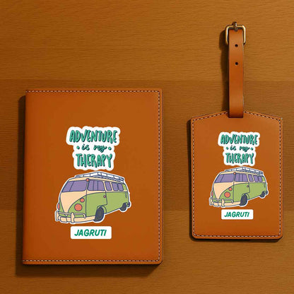 Customised Passport Holder Faux Leather Custom Covers for Passports-Adventure Therapy