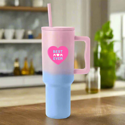 Mother’s Day Tumbler – 1200ml Leakproof Flask With Straw With Printed Design