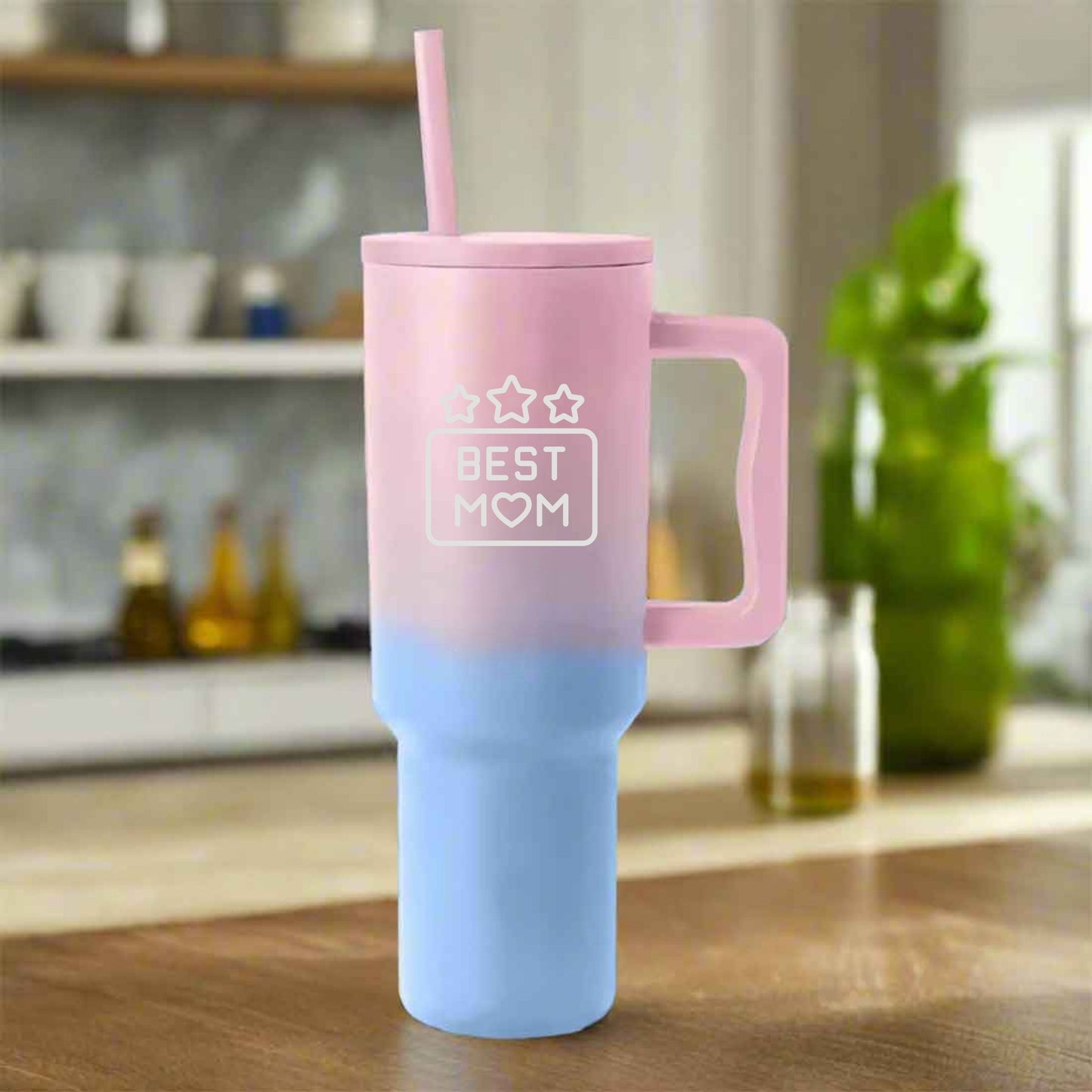 Mother’s Day Tumbler – 1200ml Leakproof Flask With Straw With Engraved Design