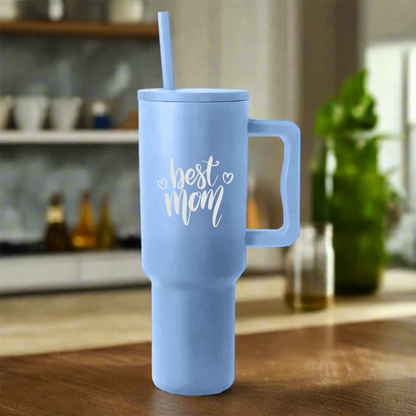 Mother’s Day Tumbler – 1200ml Leakproof Flask With Straw With Engraved Design
