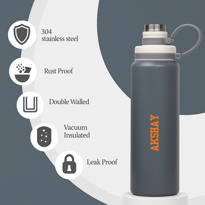 Custom Water Steel Bottle – Leakproof Hot and Cold Water Bottle 800ml