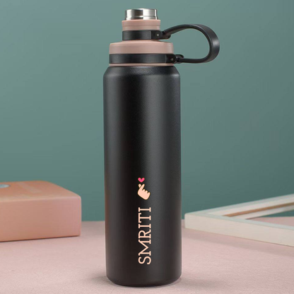 Personalized Stainless Steel Hot and Cold Water Bottle – 800ml Leakproof Thermos Drink Bottle for Gym, Office & Outdoor Use
