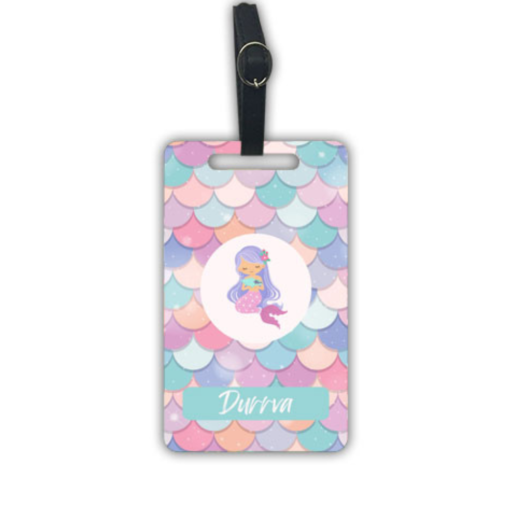 Personalized Luggage Tags For School Bag Add Name - Mermaid Under The Sea