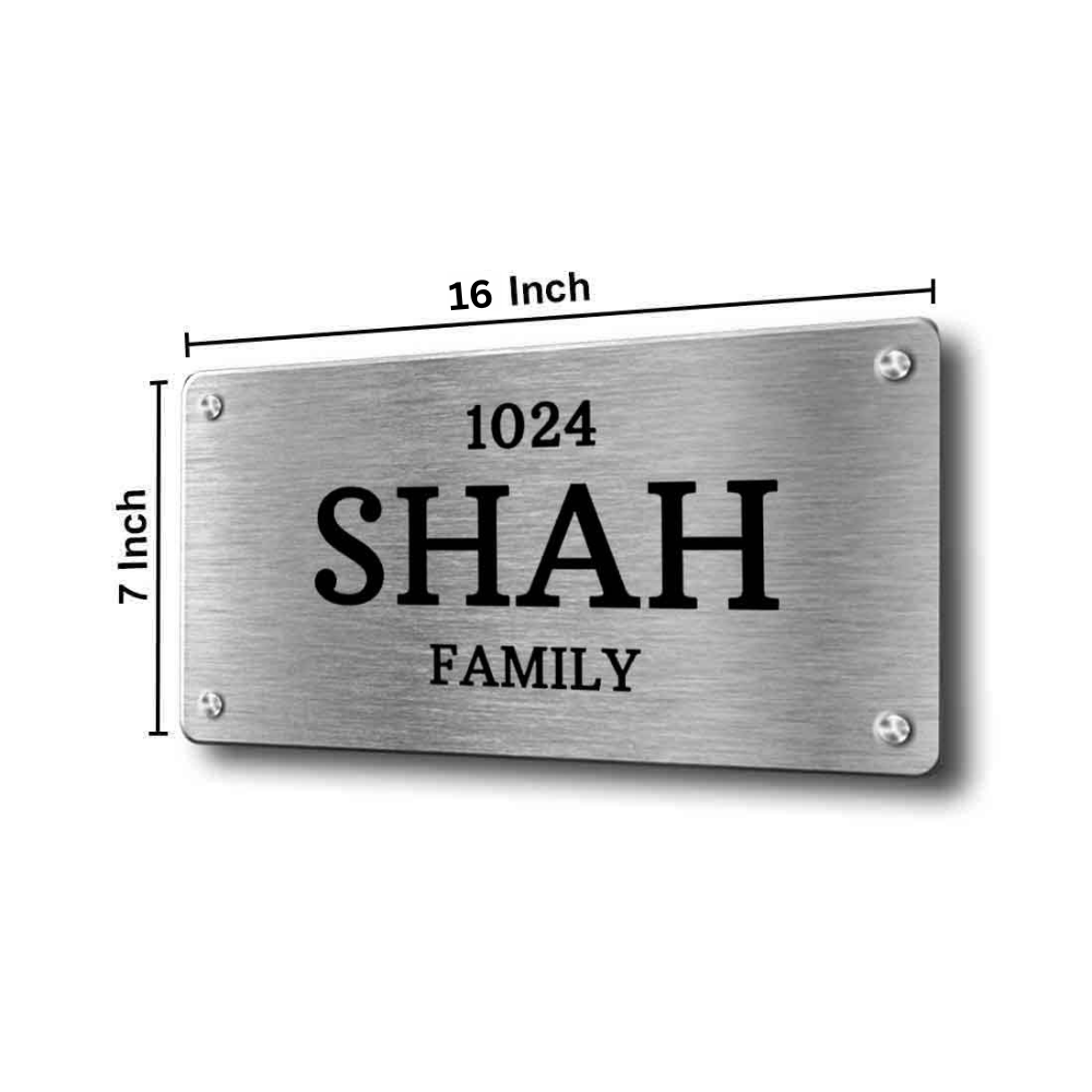metal name plate for house