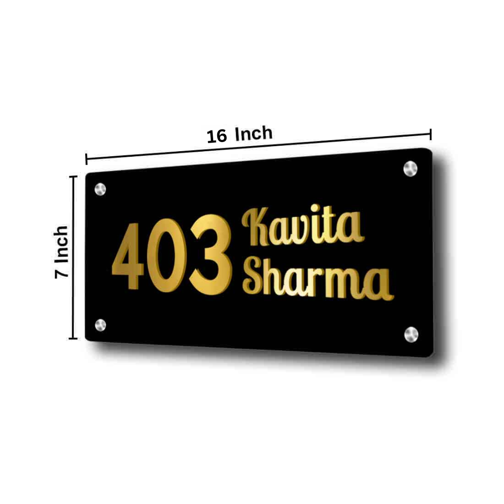 Customized Small Metal Name Plates for Office Home House Outdoor