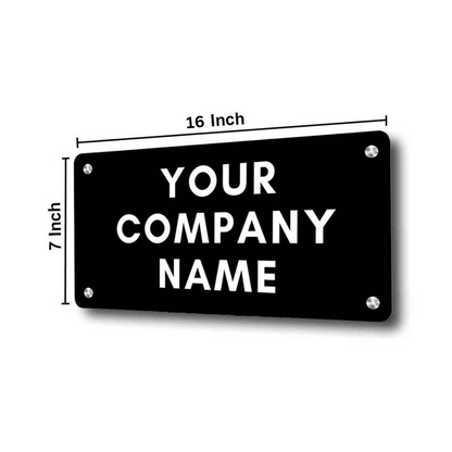 Personalized Stainless Steel Name Plates for Office Company Name Board - Add Name Logo