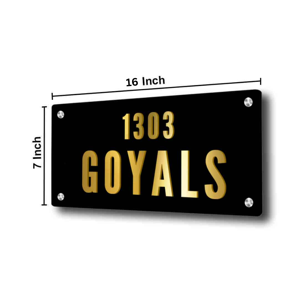 Personalized Metal Name Plate for House Outdoor Name Board | Nutcase