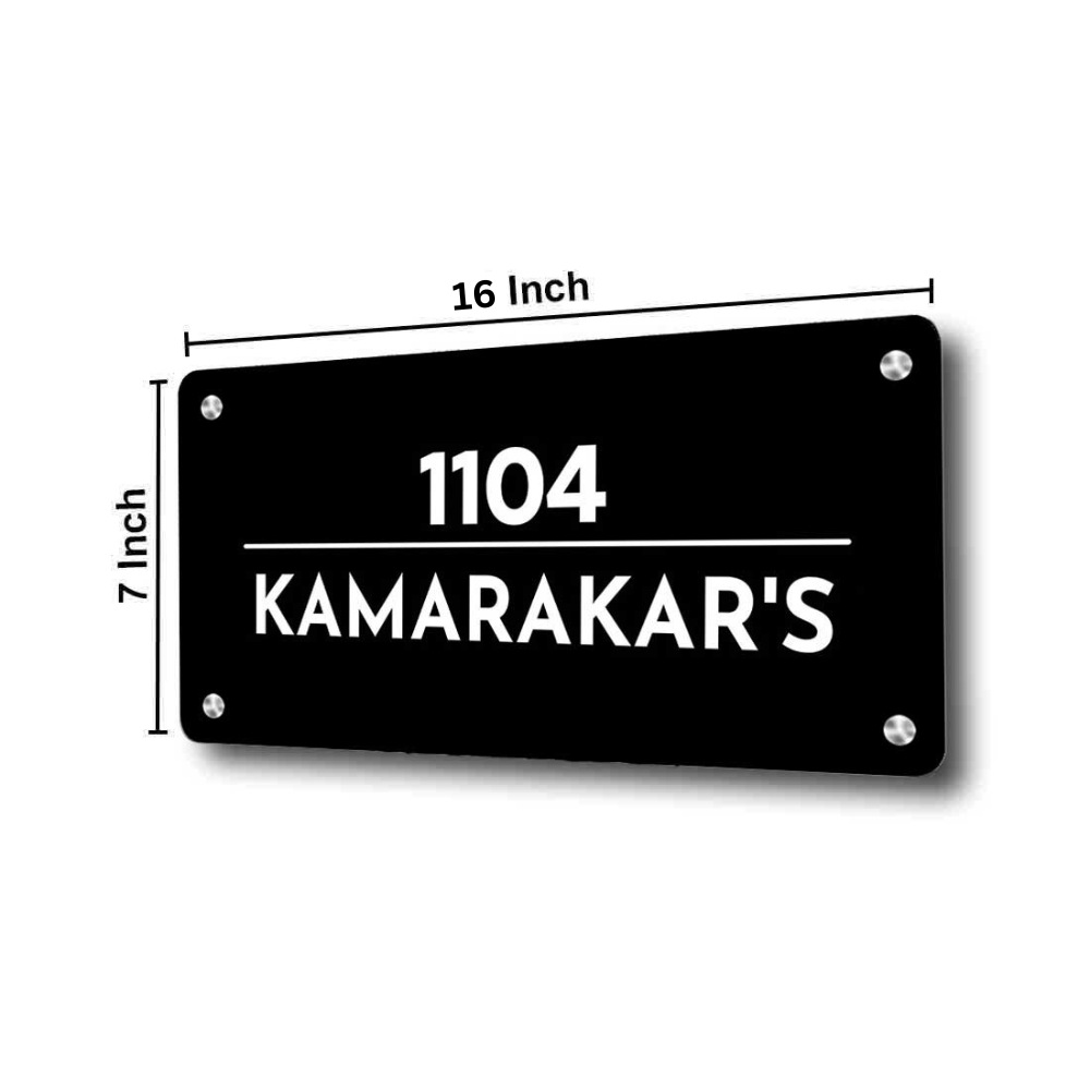 Personalized Metal Name Plates for Home House Flats Stainless Steel
