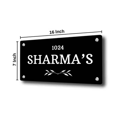 Personalized Outdoor Metal Name Plates for House Office Flats  Door Entrance