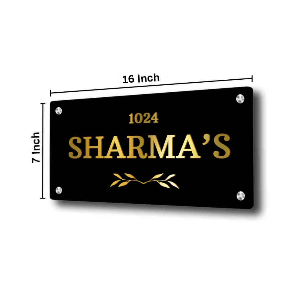 Personalized Outdoor Metal Name Plates for House Office Flats  Door Entrance