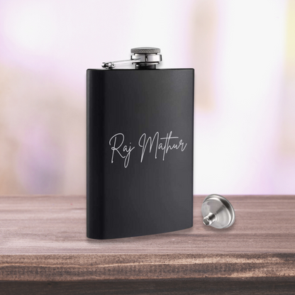 Personalized  Engraved Stainless Steel Hip Flask for Gift Ideas  - Add Name