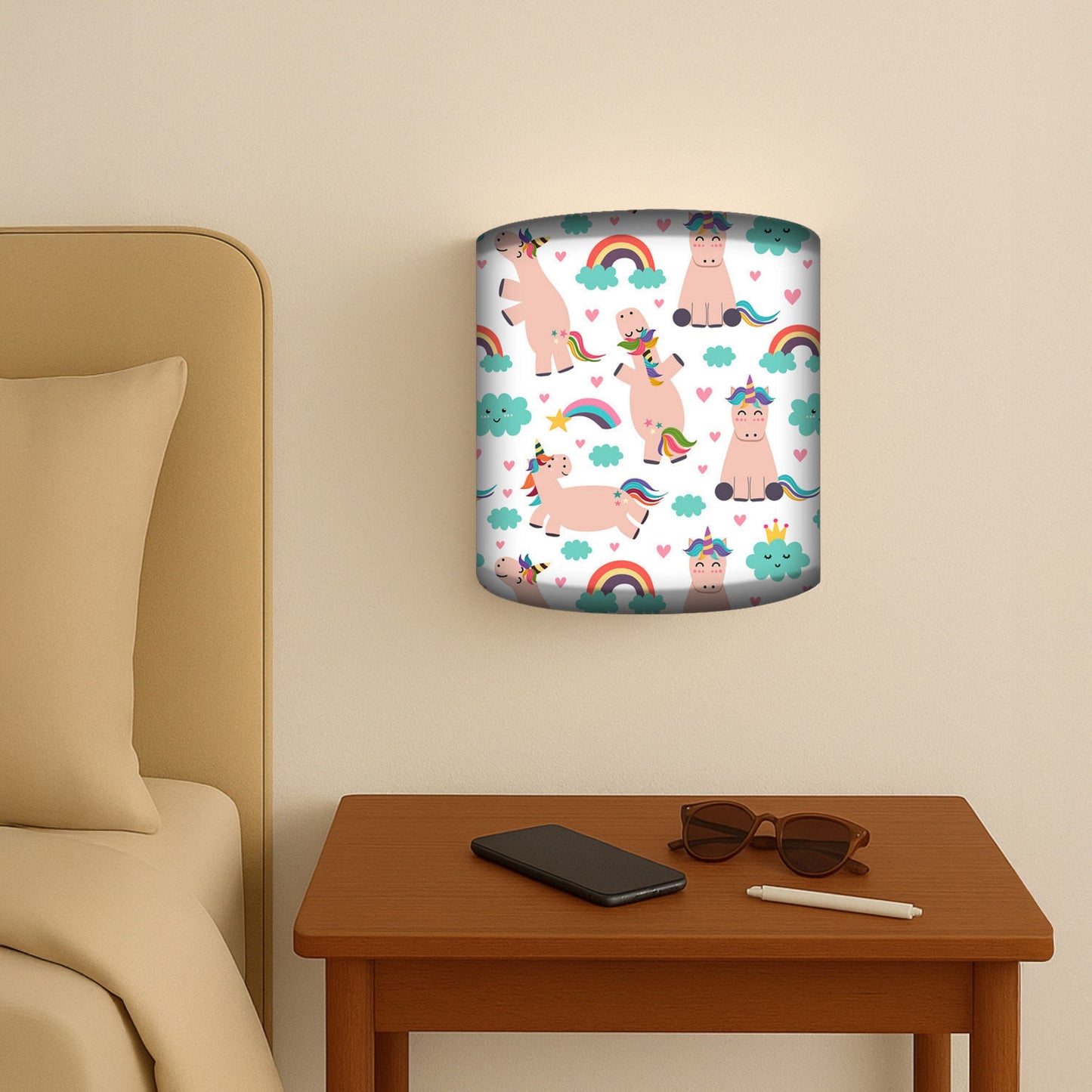 Unicorn Bedside Wall Lamp for Kids Room