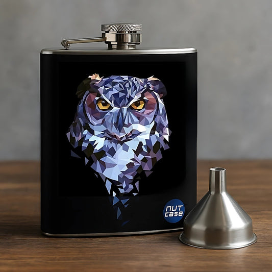 Hip Flask  -  Geometric Owl