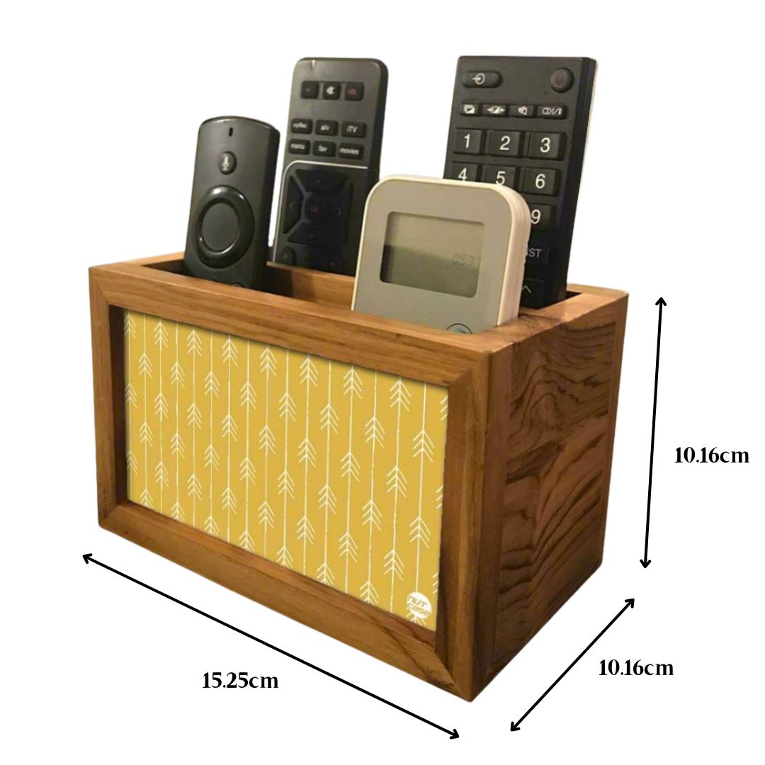 Classy Remote Control Holder - Arrow Ends - Yellow