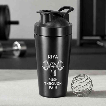 Custom Shaker Bottle for Protein Mixer Sippers Gym Workouts with Whisk Ball