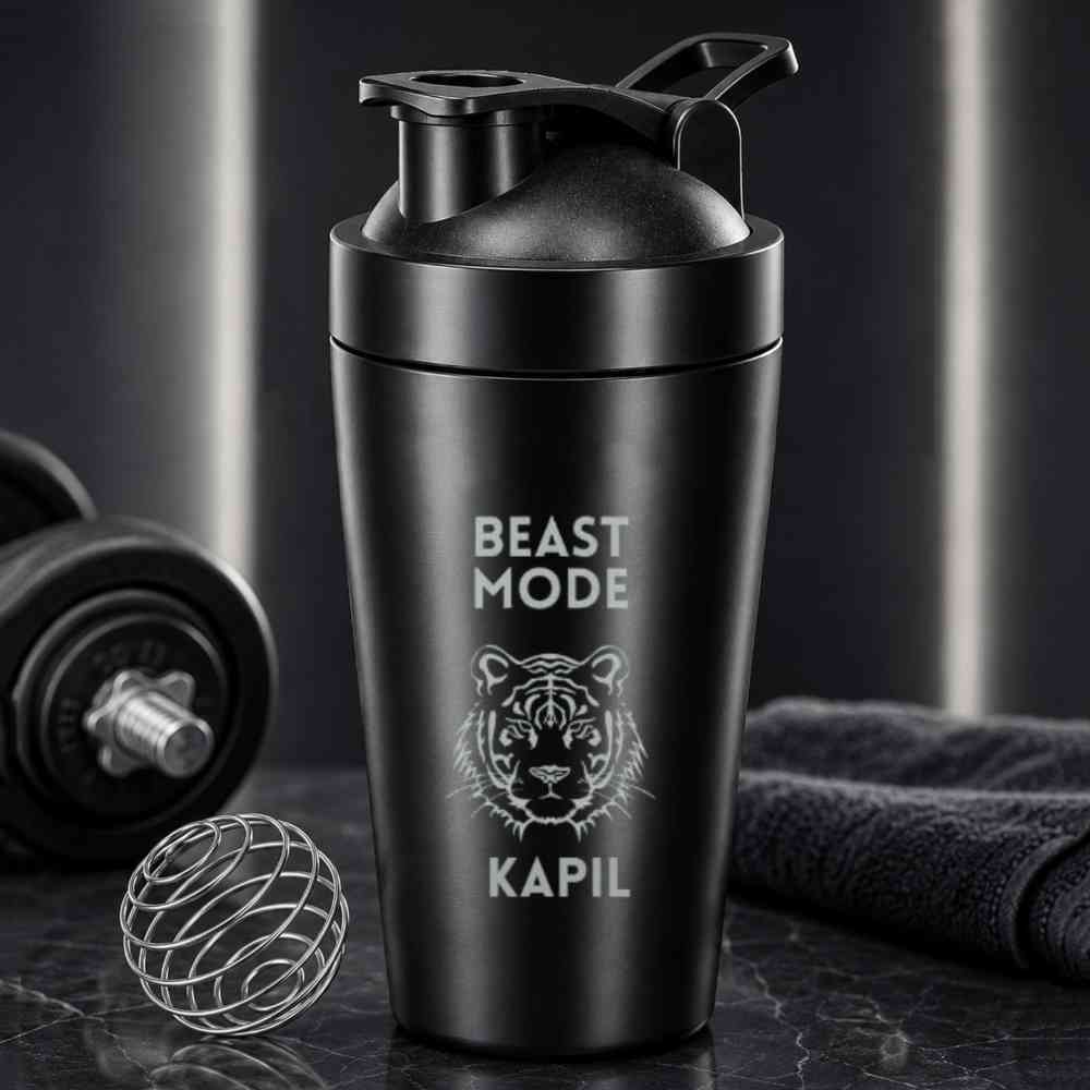 Personalized Protein Gym Shaker for Workout Custom Shake Mixer with Whisk Ball