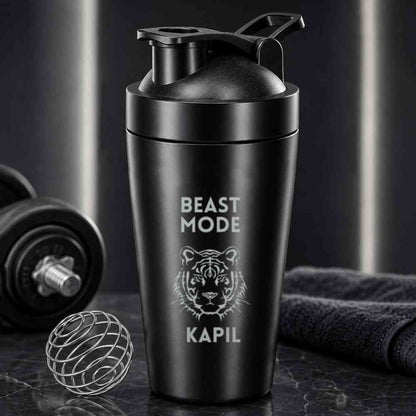 Personalized Protein Gym Shaker for Workout Custom Shake Mixer with Whisk Ball