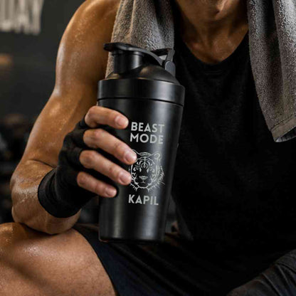 Personalized Protein Gym Shaker for Workout Custom Shake Mixer with Whisk Ball
