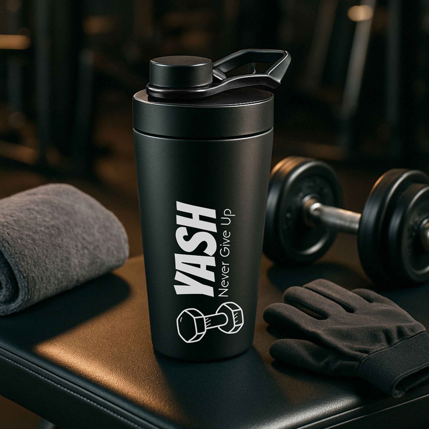 Personalized Protein Shaker for Gym Workout Custom Shake Mixer with Whisk Ball