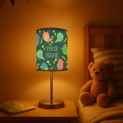 Custom Mini Lamp – Personalized Stainless Steel Table Lamp for Kids Bedroom with 3w LED Bulb