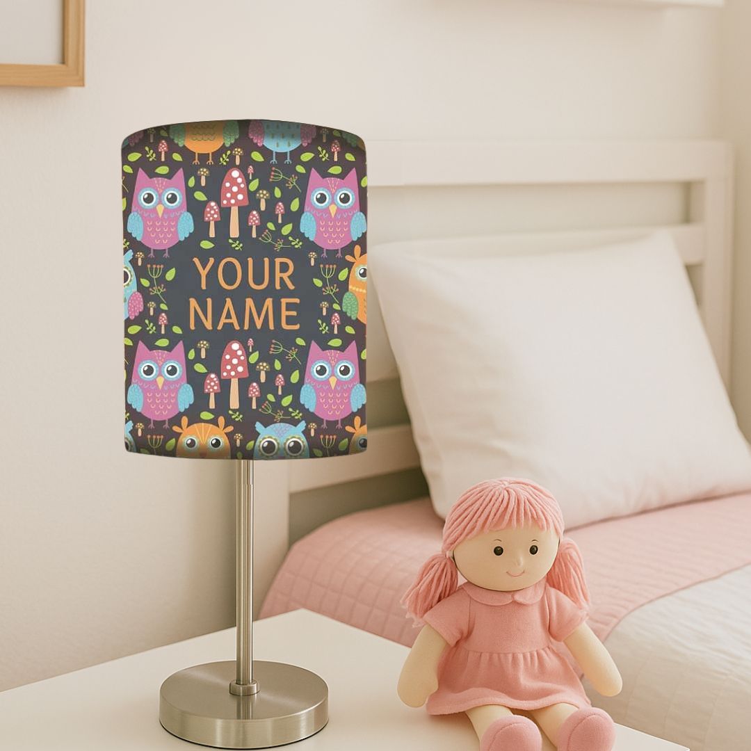 Small Table Lamp for bedroom | Mini Stainless Steel Lamp for Kids with 3w LED Bulb
