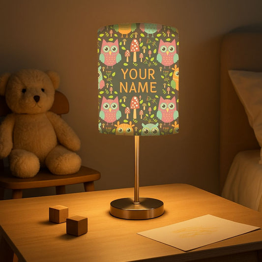 Small Table Lamp for bedroom | Mini Stainless Steel Lamp for Kids with 3w LED Bulb