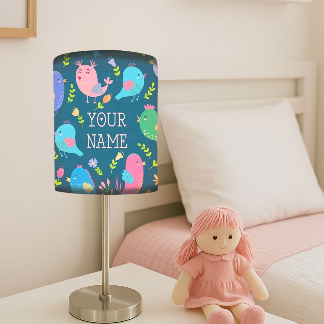 Custom Mini Lamp – Personalized Stainless Steel Table Lamp for Kids Bedroom with 3w LED Bulb