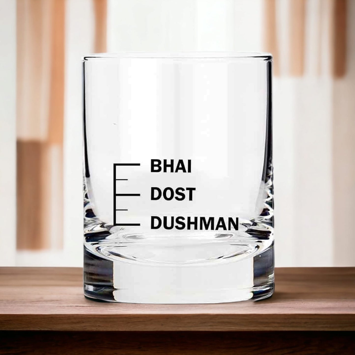 Whiskey Glasses Liquor Glass-  Anniversary Birthday Gift Funny Gifts for Husband Bf - DUSHMAN DOST BHAI