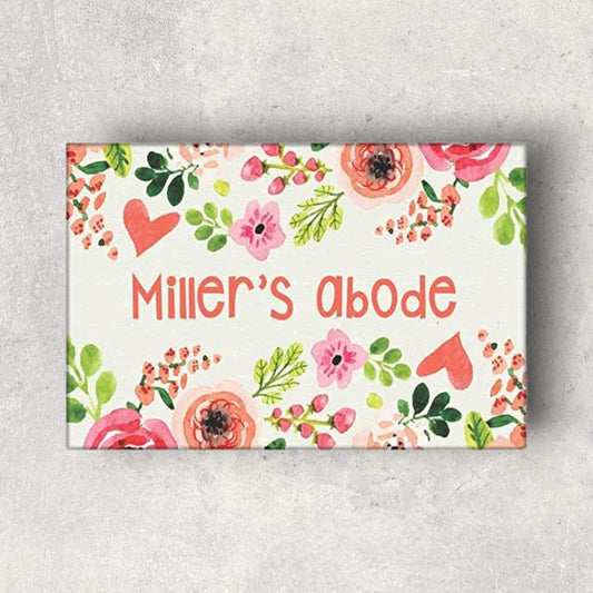 New Custom Door Name Plate - Sweet Garden