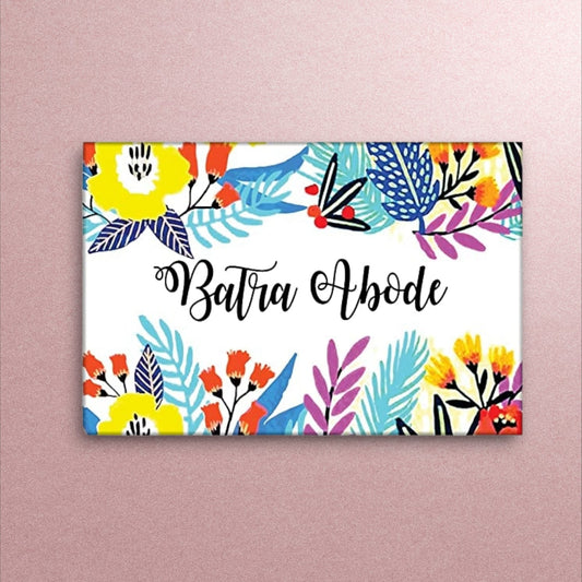Personalized Door Name Plate - Paradise Garden