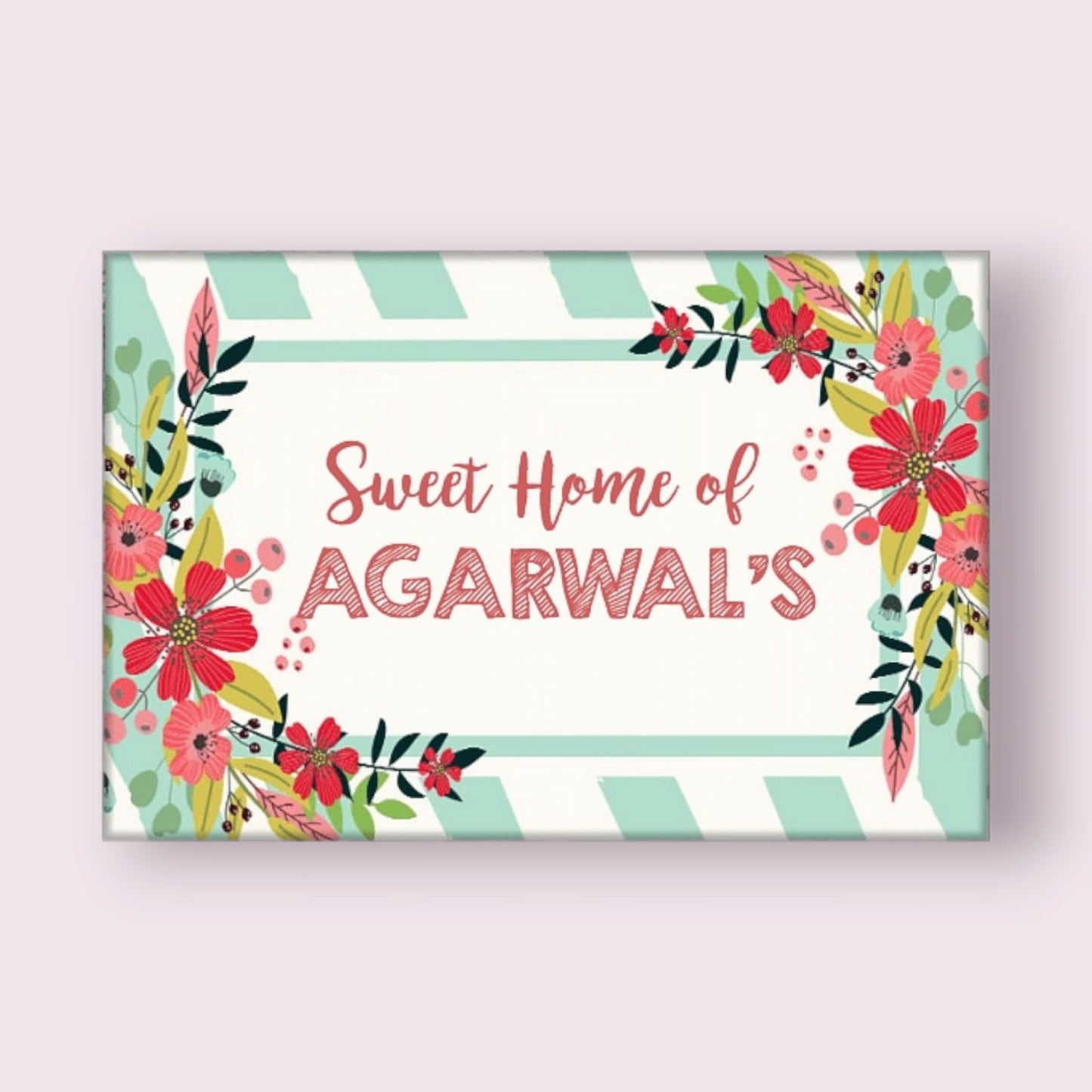 Floral Nameplate For Home