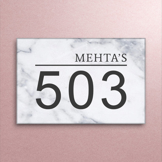 Faux Marble Name Plate
