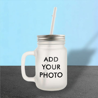 Personalized Mason Jar With Image Text