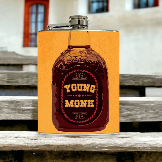Designer Hip Flask - Nutcase - Free Funnel Along - Young Monk