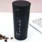 Personalized Travel Coffee Flask Sipper With Name Engraved  Calligraphy - Set of 2